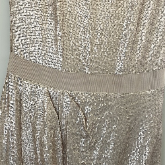 Laundry by Shelli Segal Blush Sequin Cocktail Dress Size 0 - Picture 3 of 5
